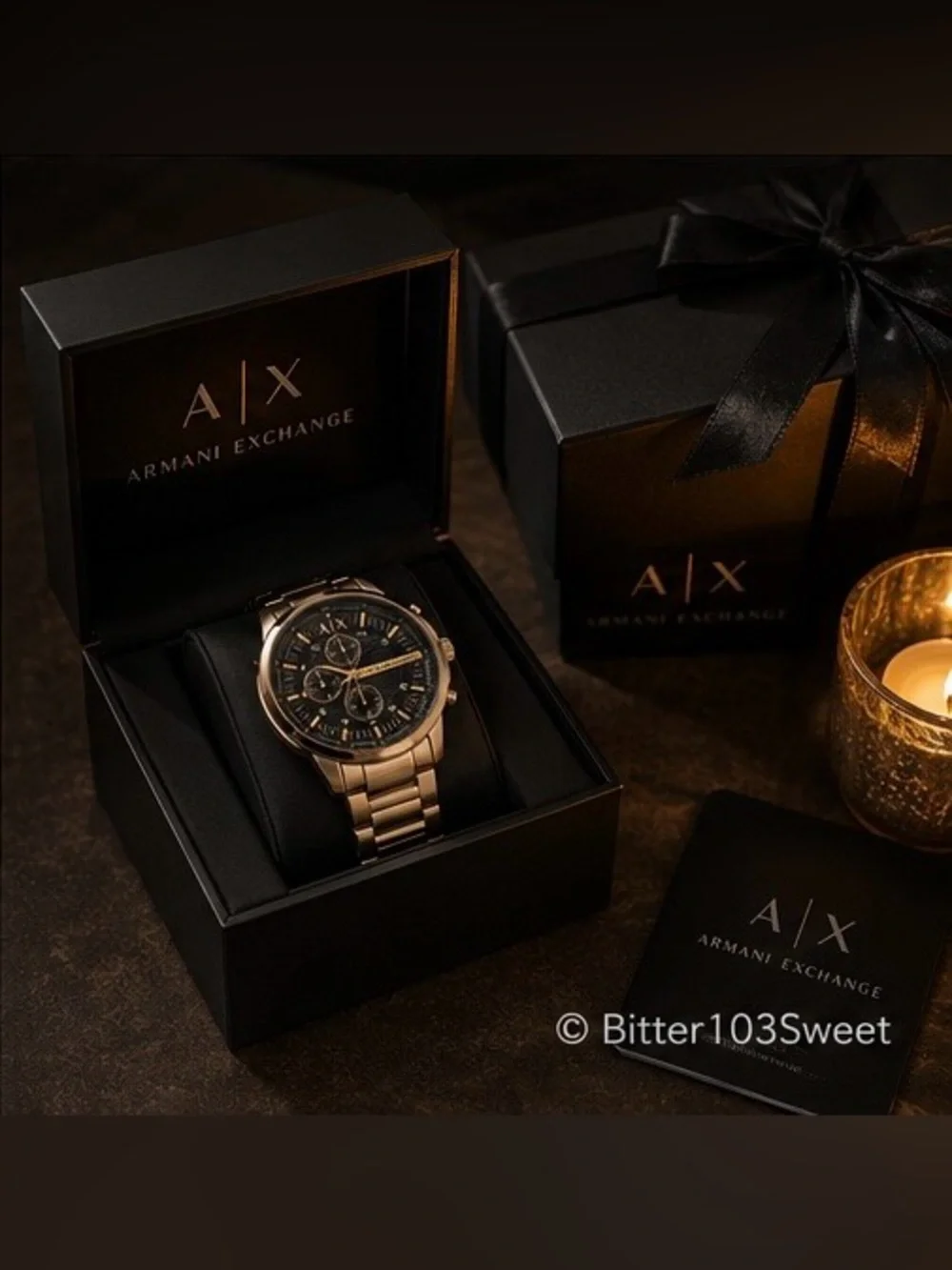 Armani Exchange A|X Men’s Gold-Tone Watch | Luxury Business Dress Wristwatch